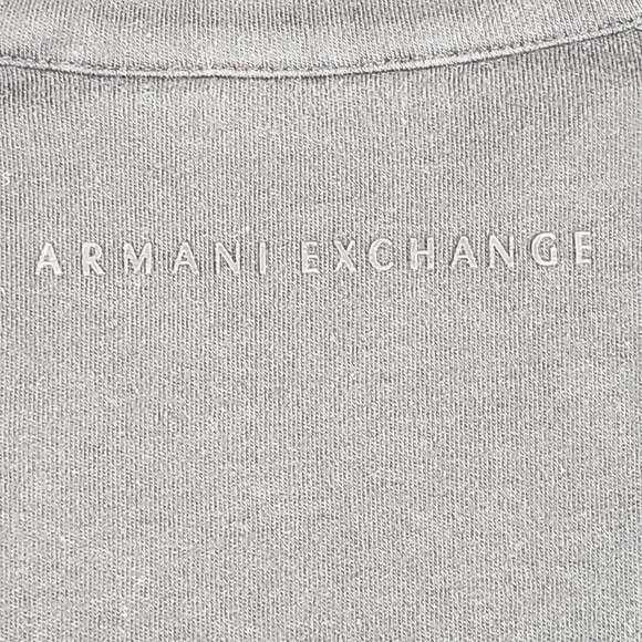 Armani Exchange AX Mens Large Black Pullover Quarter Zip Sweater Sweatshirt - Picture 7 of 8